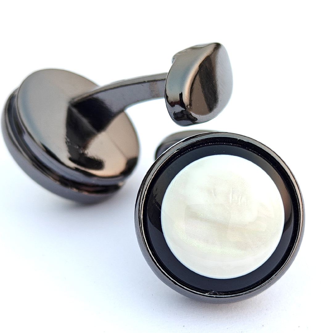 High Quality Multi White Stone Metal cufflinks Designe for men