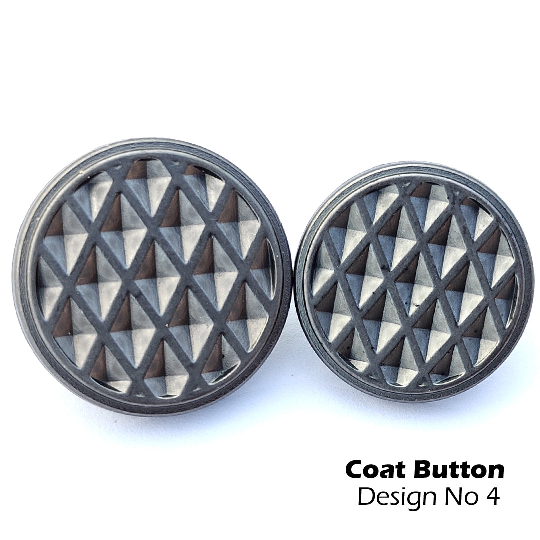 Coat Button ! Pack of 10pc ! 2pc Large Button ! 8pc Small ! Premium Metal Quality