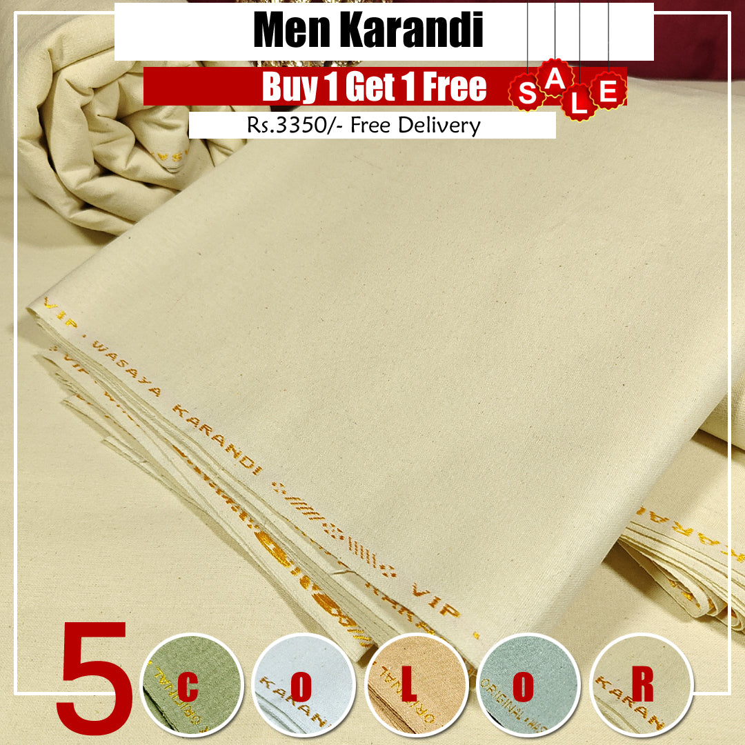 Buy 1 Get 1 Free ! Premium Quality Karandi For Men
